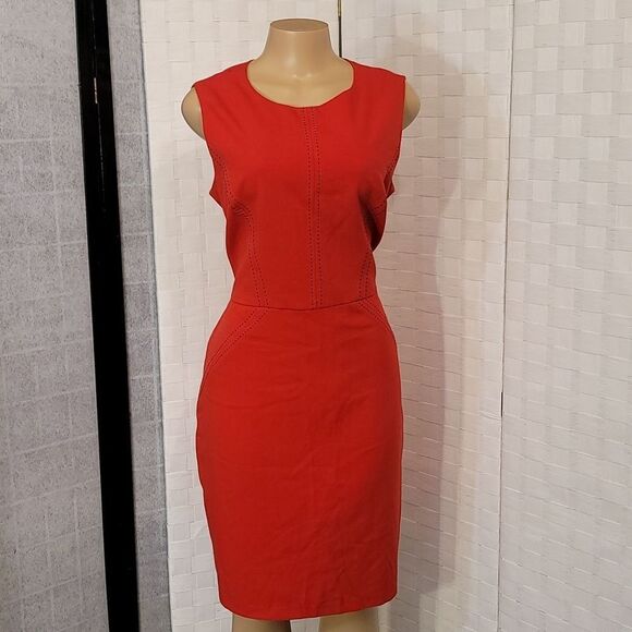 BRAND NEW PERCEPTIONS NEW YORK SLEEVELESS INVISIBLE BACK ZIPPER CLOSURE DRESS - Picture 4 of 15